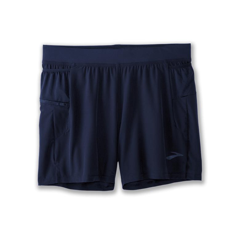 Brooks Sherpa 5 2-in-1 Running Shorts - Men's - Navy (73946-GYMO)